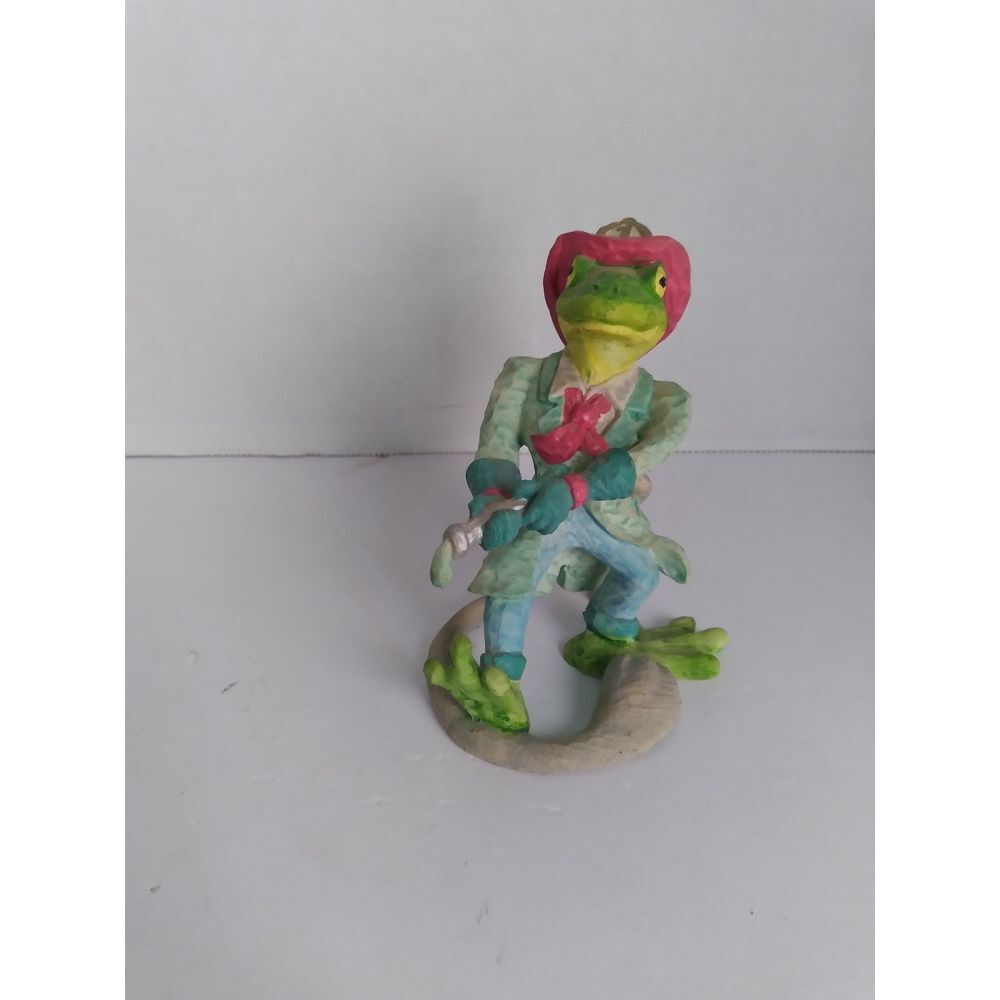 Vintage Cowboy Frog Figurine Western Decor Collectible Miniature Statue